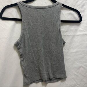 Simple gray cotton tank top.
